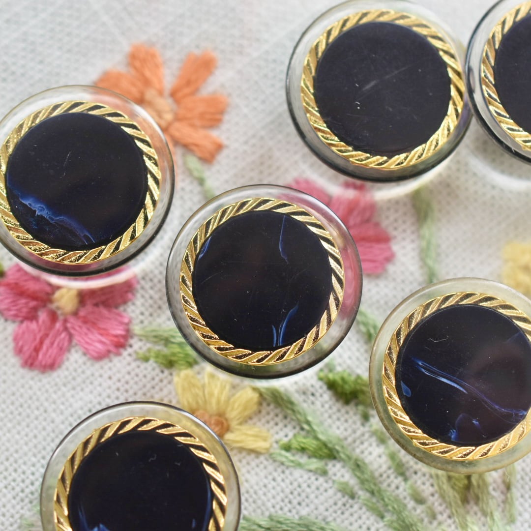 ゴールドリング×ネイビーマーブル 20㎜