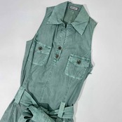 MAX&Co. jeans&basics マックスアンドコー ノースリーブ ワンピース/グリーン系 レディース ビンテージ