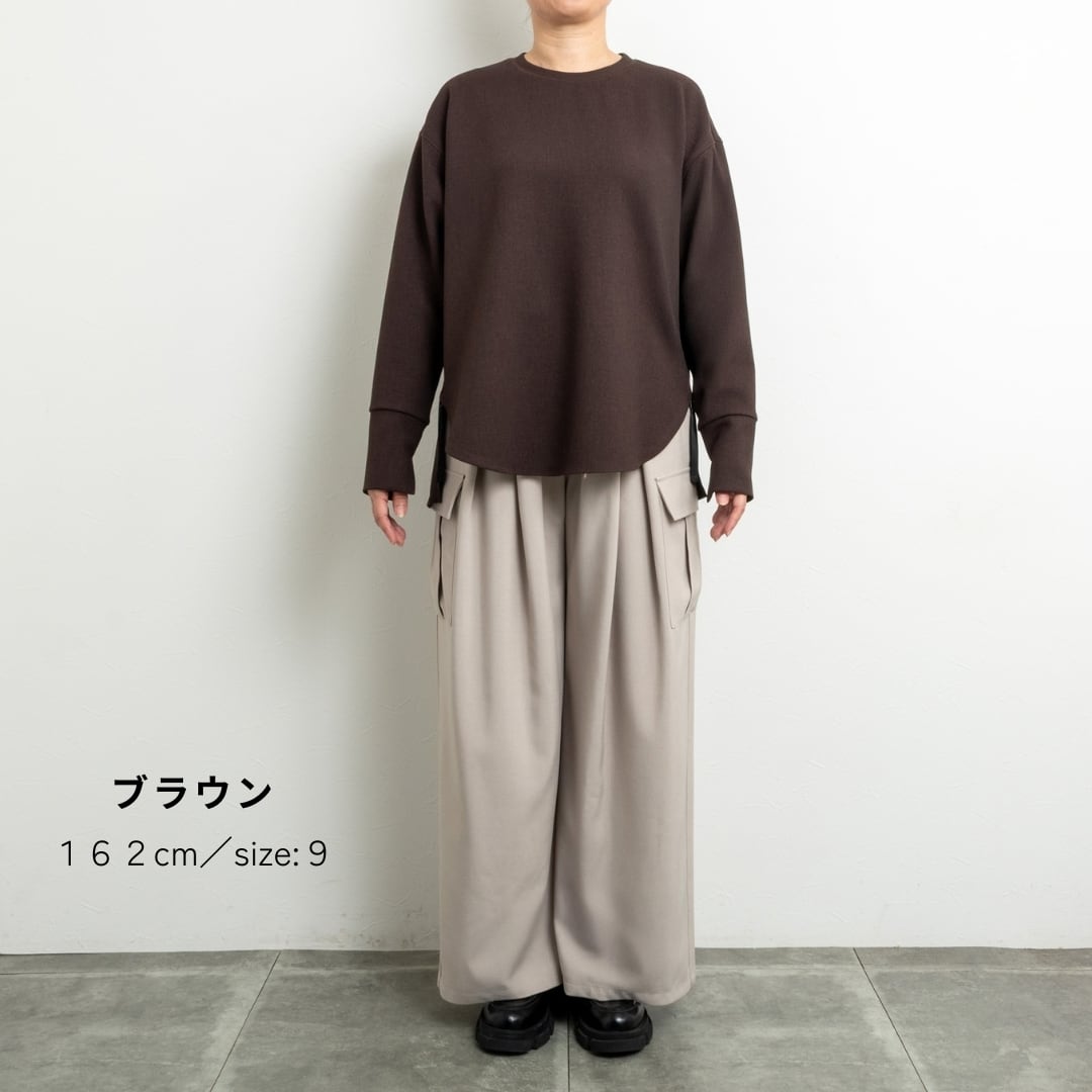 ストレッチジョーゼットサイドジッププルオーバー【PASSIONE