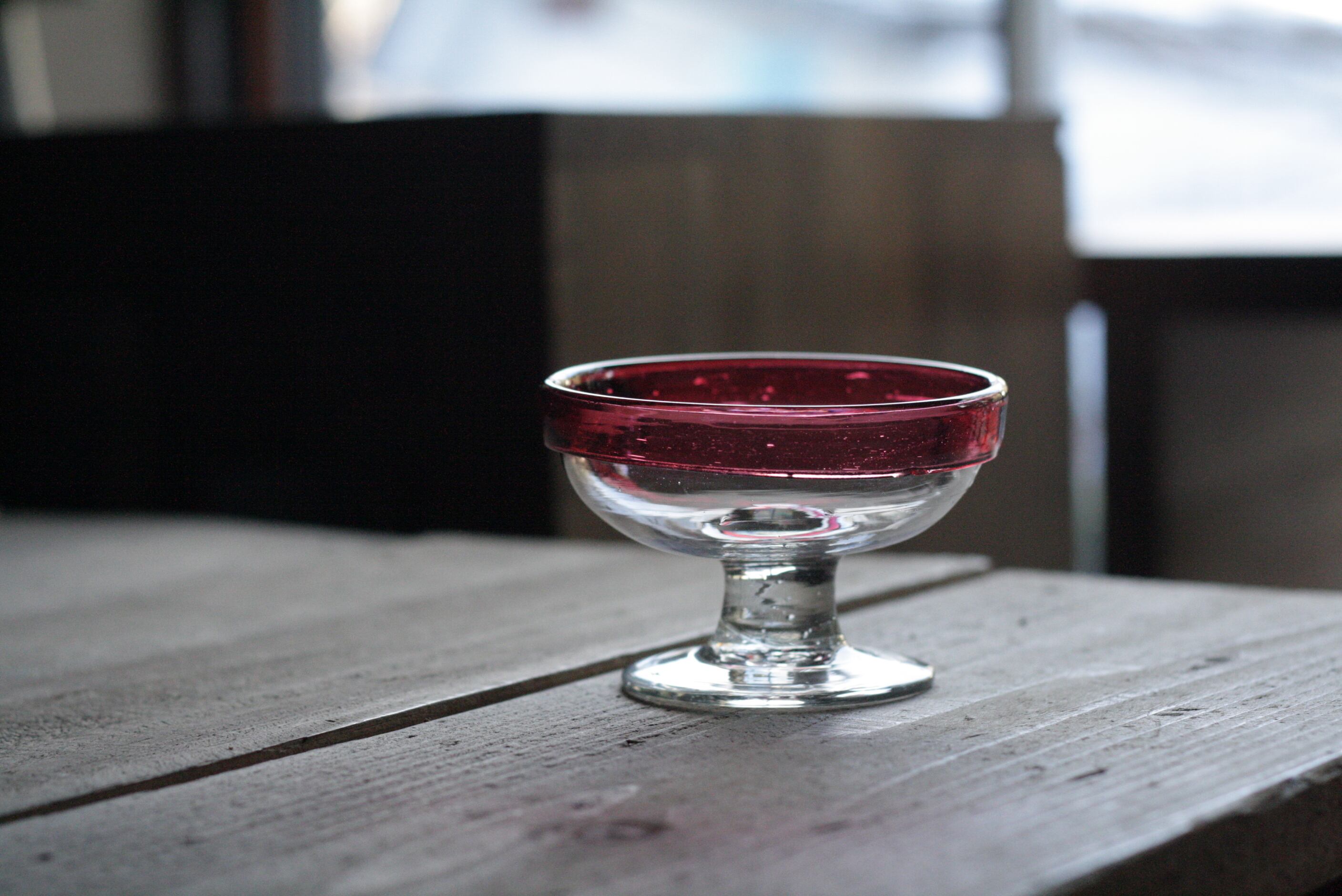 レトロな氷コップ《古道具 吹きガラス アンティーク アイスクリーム