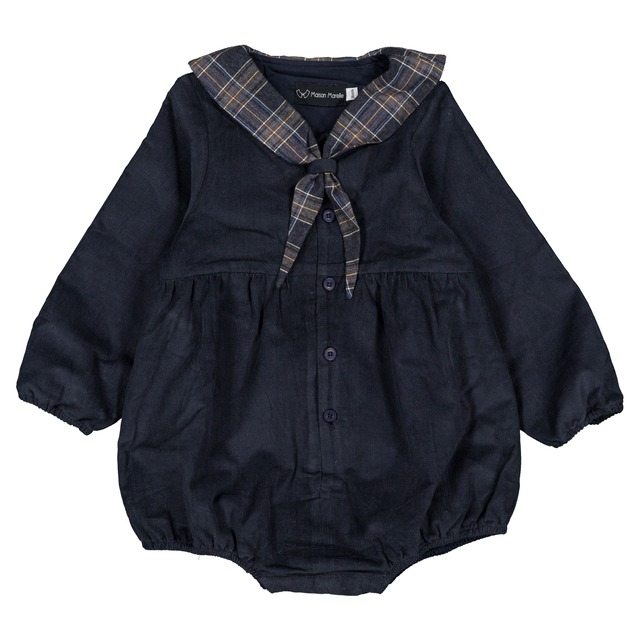 予約【Maison Marelle】Romper ROI - velvet navy / 11月上旬以降入荷