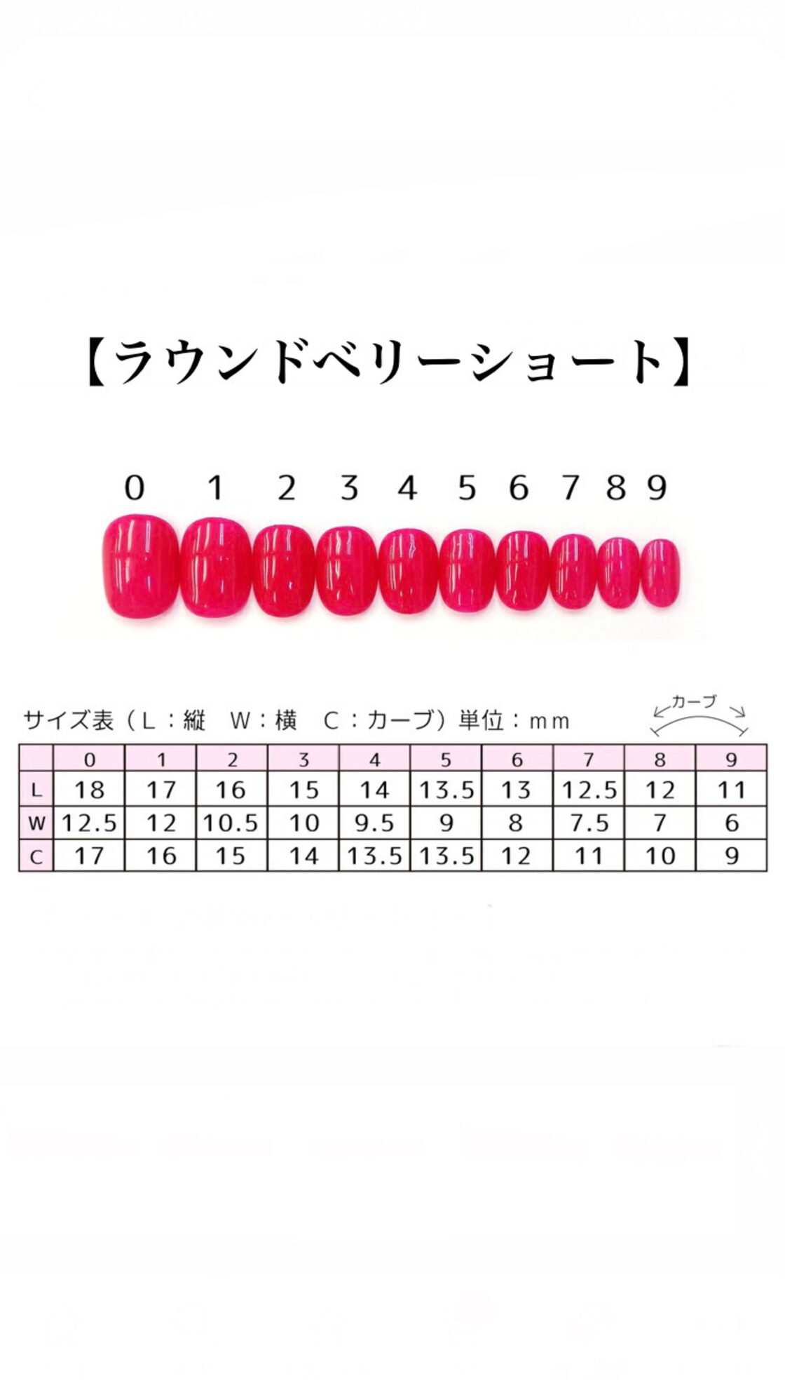 チップサイズ表♡サイズオーダー方法 ネイルチップ | Pay ID ♡チップサイズ表♡