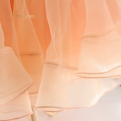 社交ダンス 衣装 スタンダードドレス ワンピース ドレス スタンダード サーモン デモ 競技 ダンス パーティ 発表会 forever フォーエバー ピンク系 オレンジ系 フリル レース デザイン おしゃれ ダンスパフォーマンス 発表 発表会衣装 フォーマル 女性用 Mサイズ 競技用スタンダード衣装