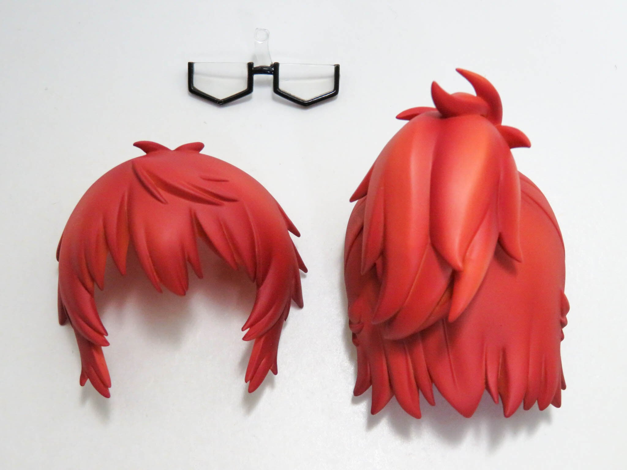再入荷(A−ランク)【1584】 越谷夏海 髪パーツ メガネ付きポニーテール ねんどろいど