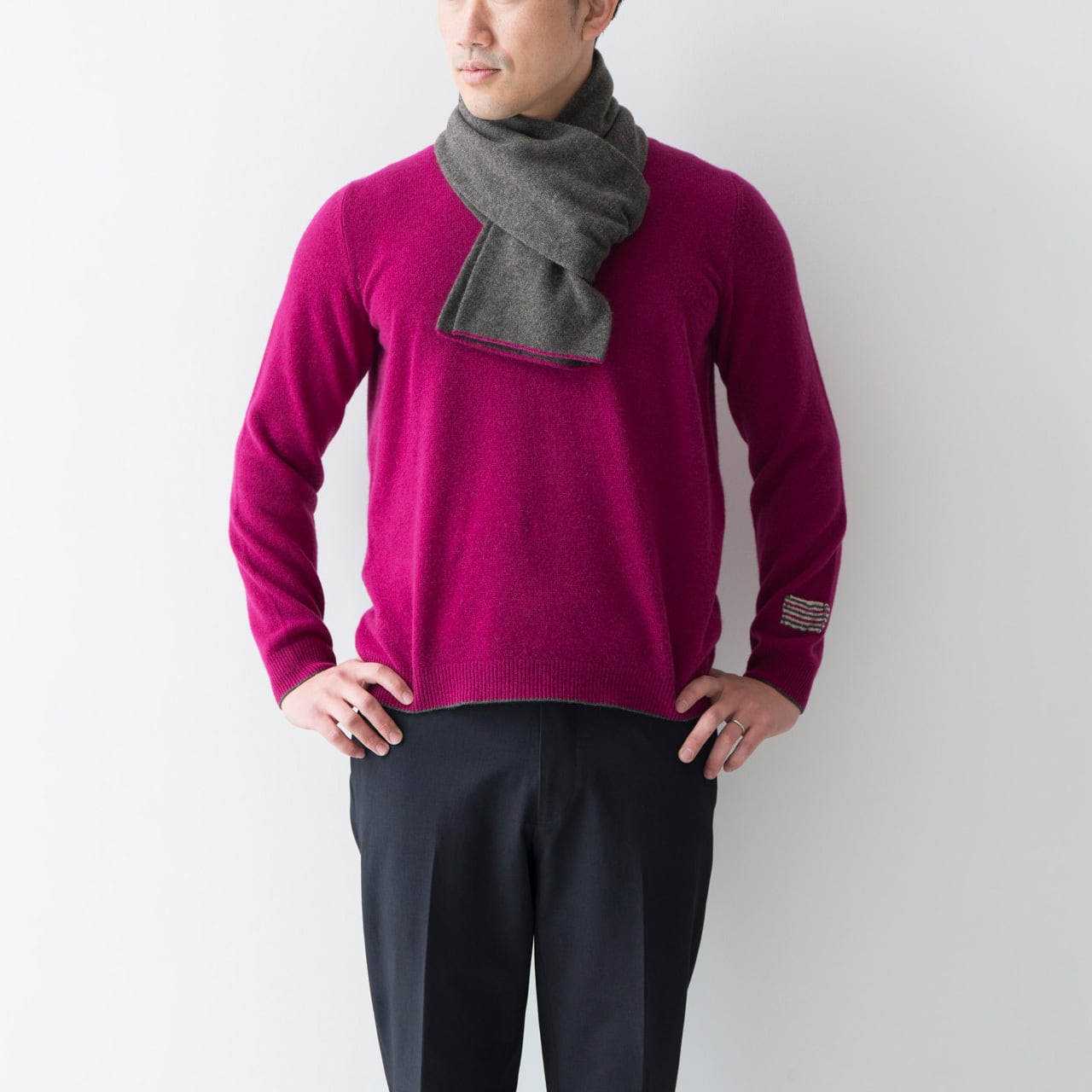 【新品未使用品】白田のカシミヤ マフラー 杢パープル マフラー（フリーサイズ） | 白田のカシミヤ ONLINESHOP