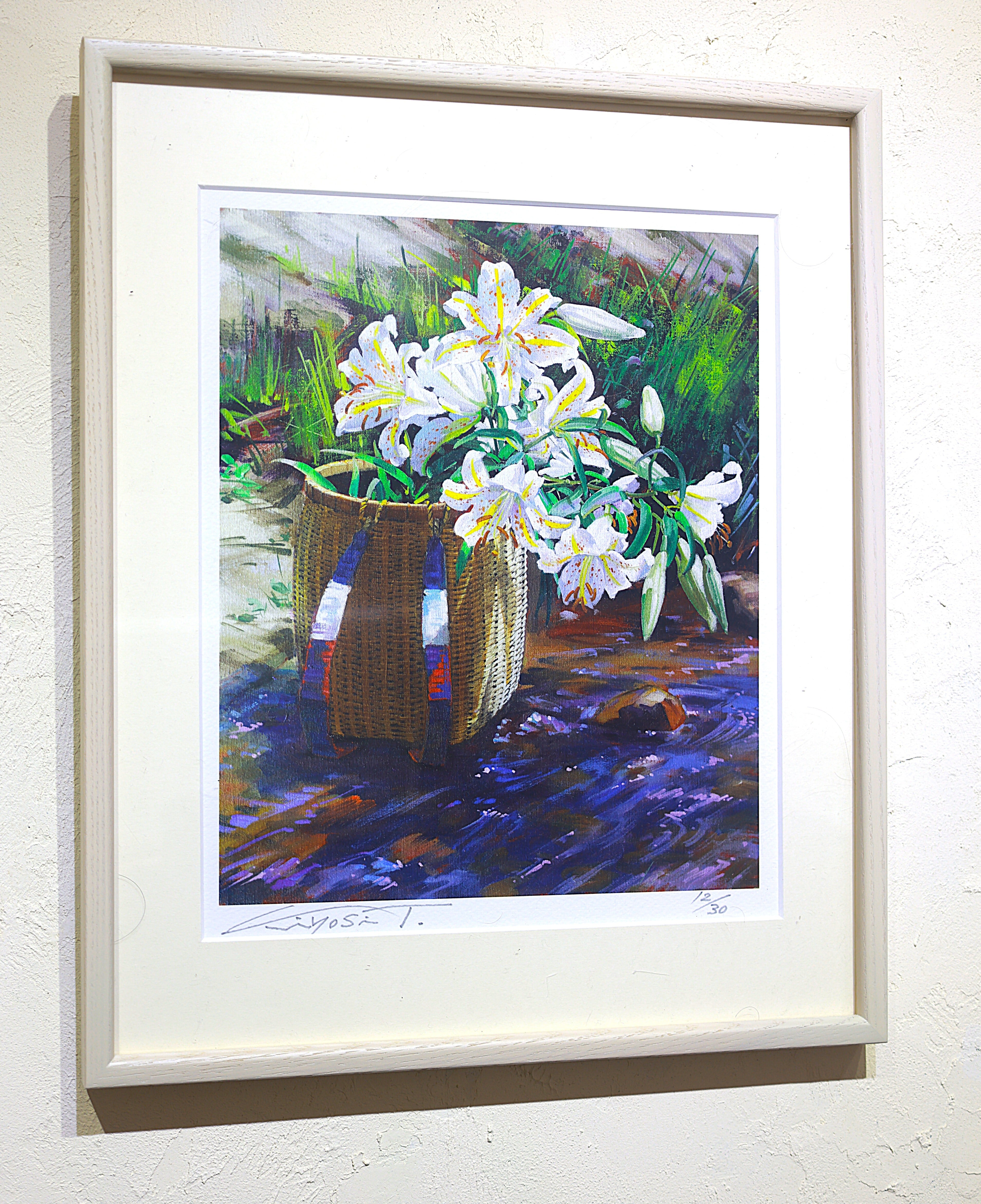 かごの山ゆり 「ジクレー版画」 -Mountain lilies in the basket