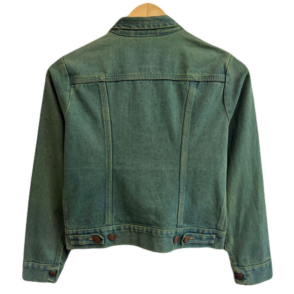 キッズ) USA製 Wrangler ラングラー デニムジャケット Gジャン 緑