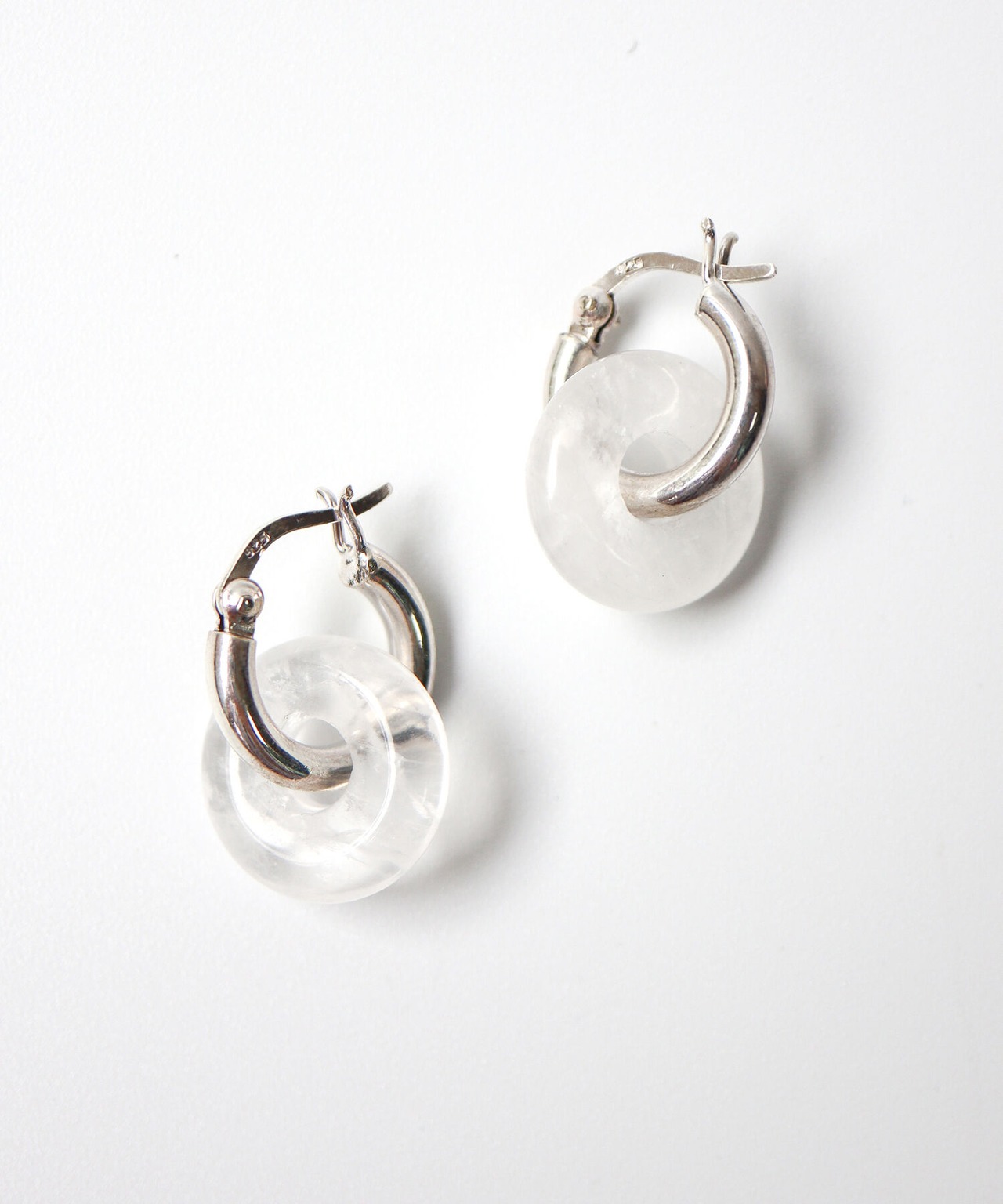 S925ストーンフープピアス/022051