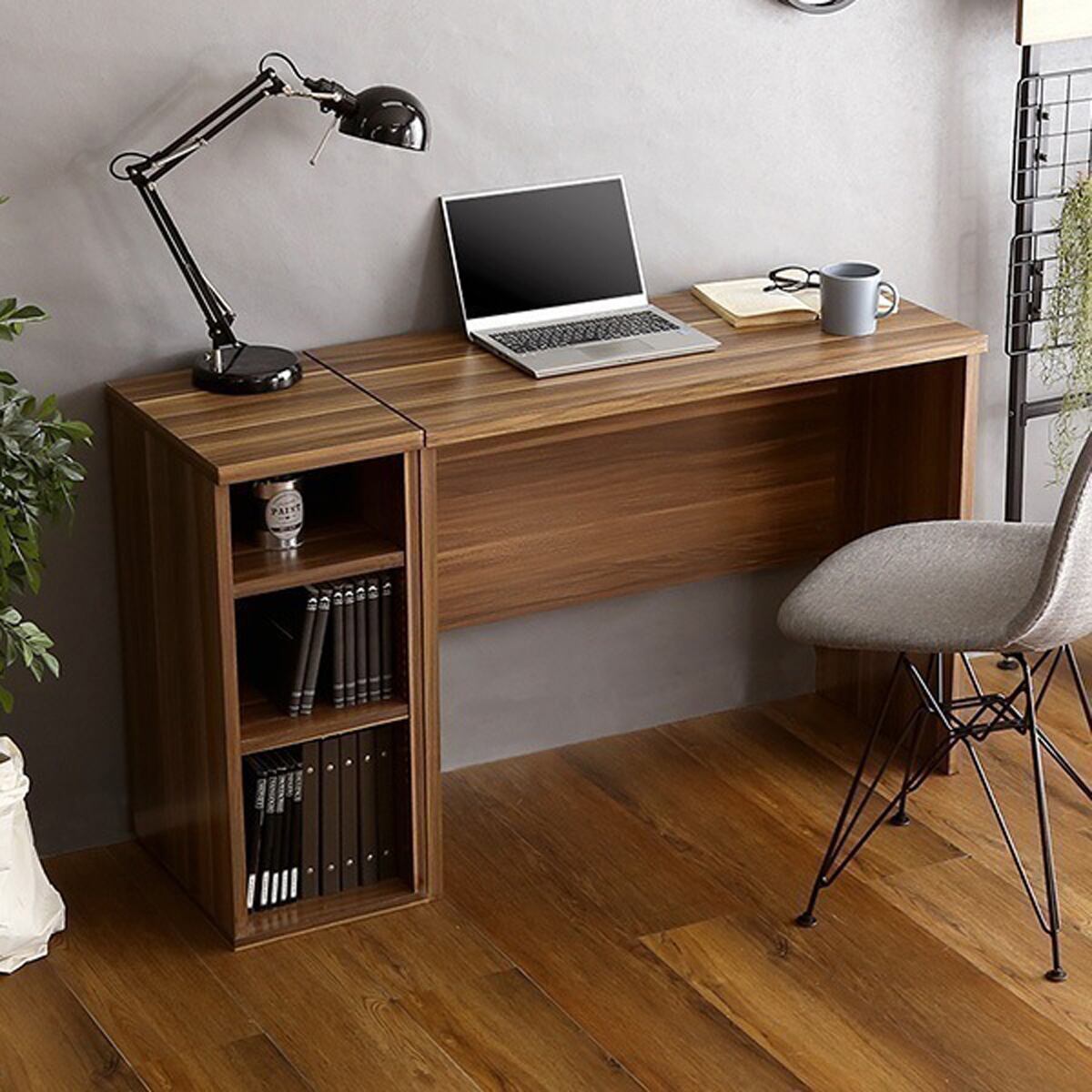 ヴィンテージデスク 学習デスク 勉強机 90幅 木目調 ワークスペース テレワーク コンパクト