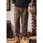 Tapered Pants with Back Pockets Cotton Twill ◇2color H0796