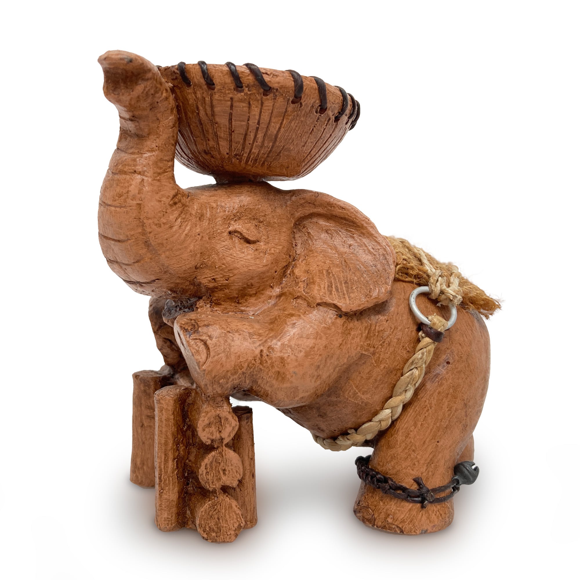 完売  アフリカの木彫りのおもちゃ☆ゾウ