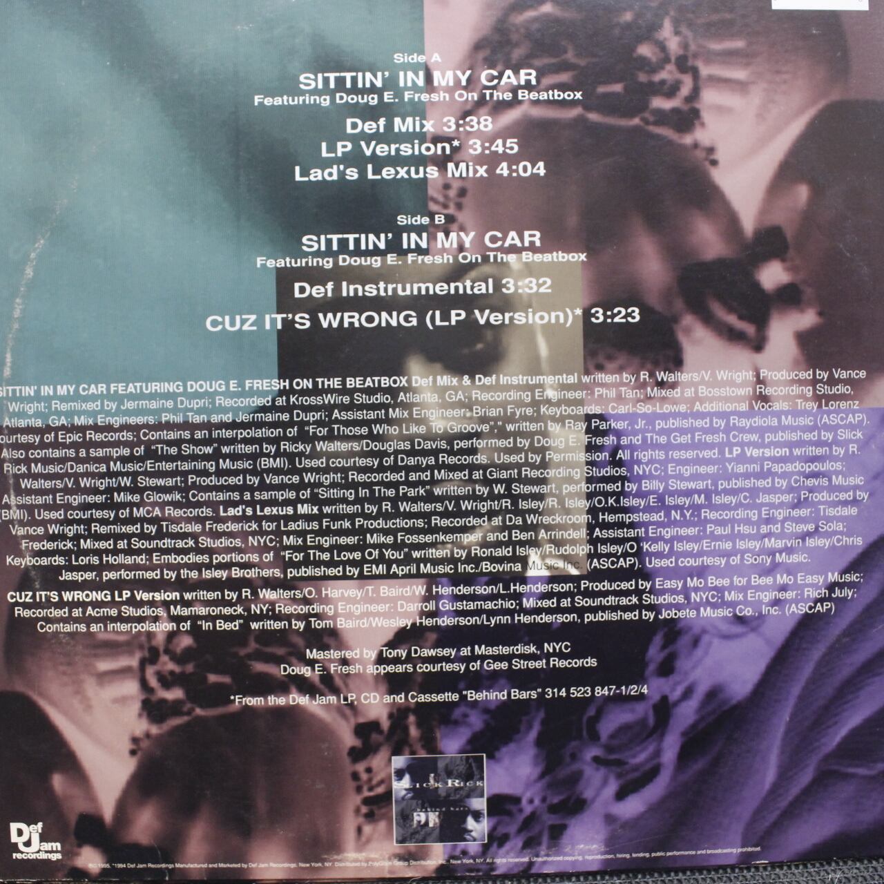 Slick Rick / Sittin' In My Car [422 853 993-1] - 画像2