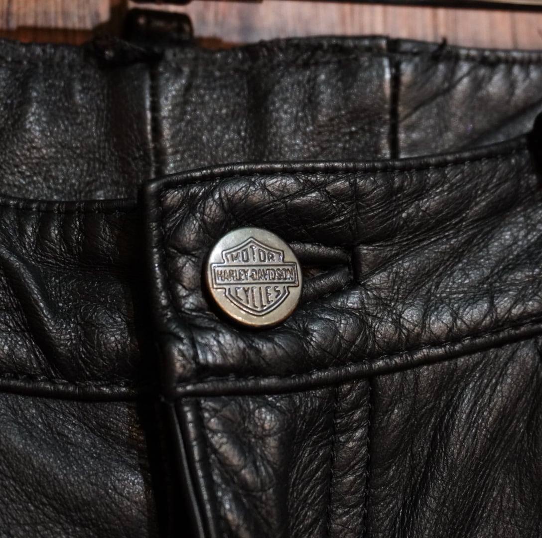 Harley Davidsonブラックレザーパンツ | 横浜｜石川町｜古着屋 sheol