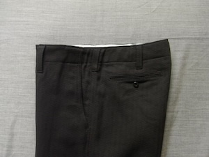 factory herringbone pants / black