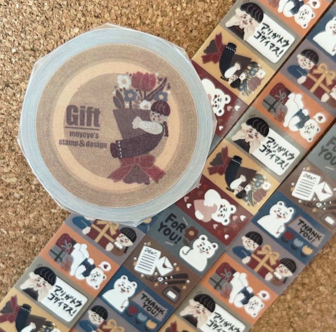 moyoyo's stamp&design Gift ラベラーシール MY01
