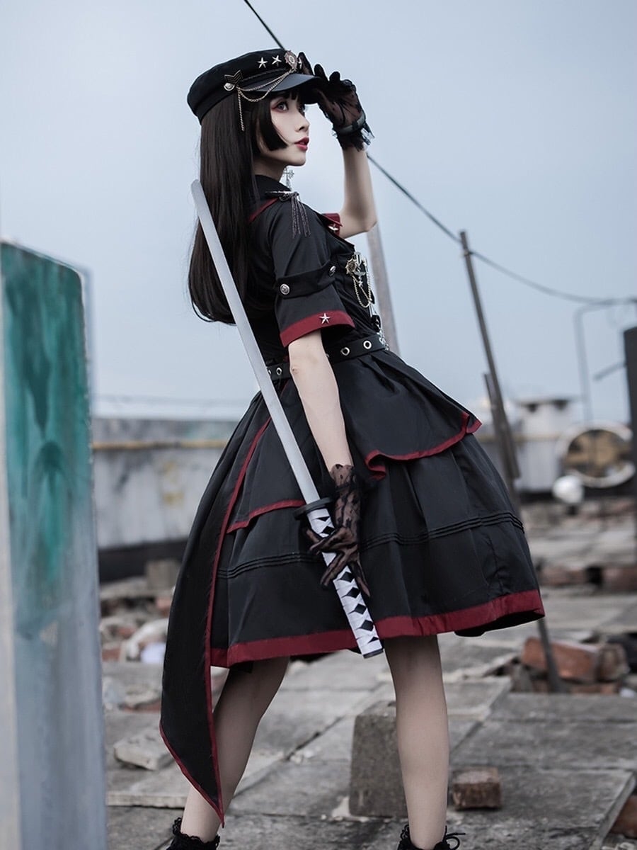 ATK.LADY】A46 Black rose and sword【黒薔薇之剣】アシメ
