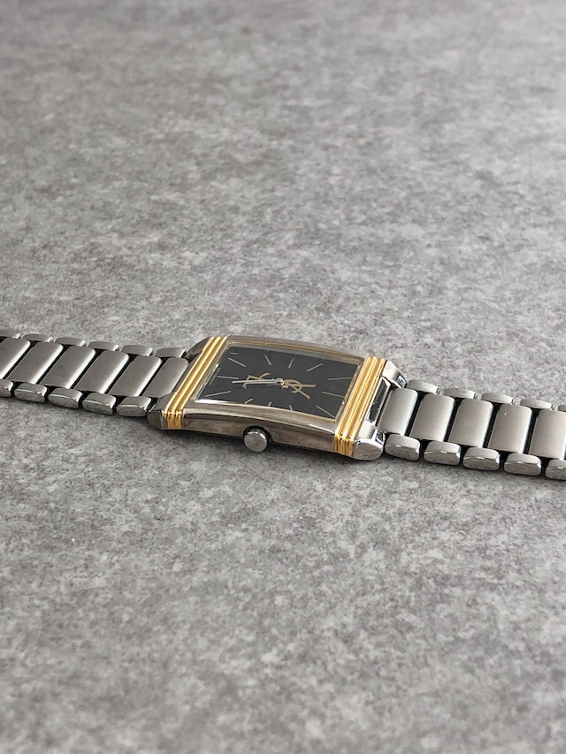 Yves Saint Laurent イヴ・サンローラン 腕時計 シルバー ステンレススチール クウォーツ 5421-H04724Y vintage ヴィンテージ オールド ipem8a