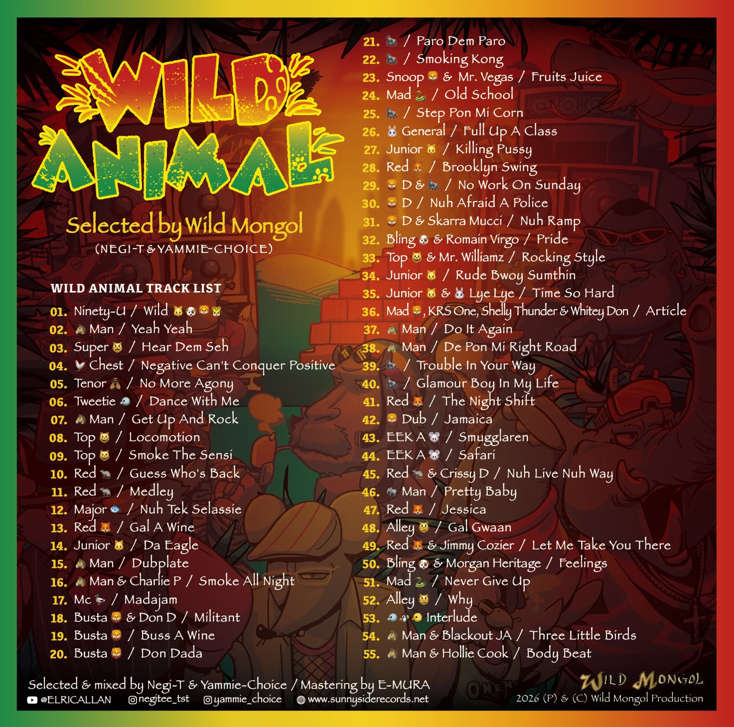 WILD ANIMAL -ワイモンと愉快な野獣たち- / WILD MONGOL | 噂のレゲエ倉庫