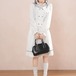 【2点セット】セーラーカラーダブルボタンピンタックブラウス＋フレアスカート ・78860