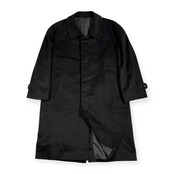 カシミヤ100% GLADAN グラダン ピュア カシミア ウール ステンカラーコート サイズ 106-B6 /チャコールグレー系/メンズ