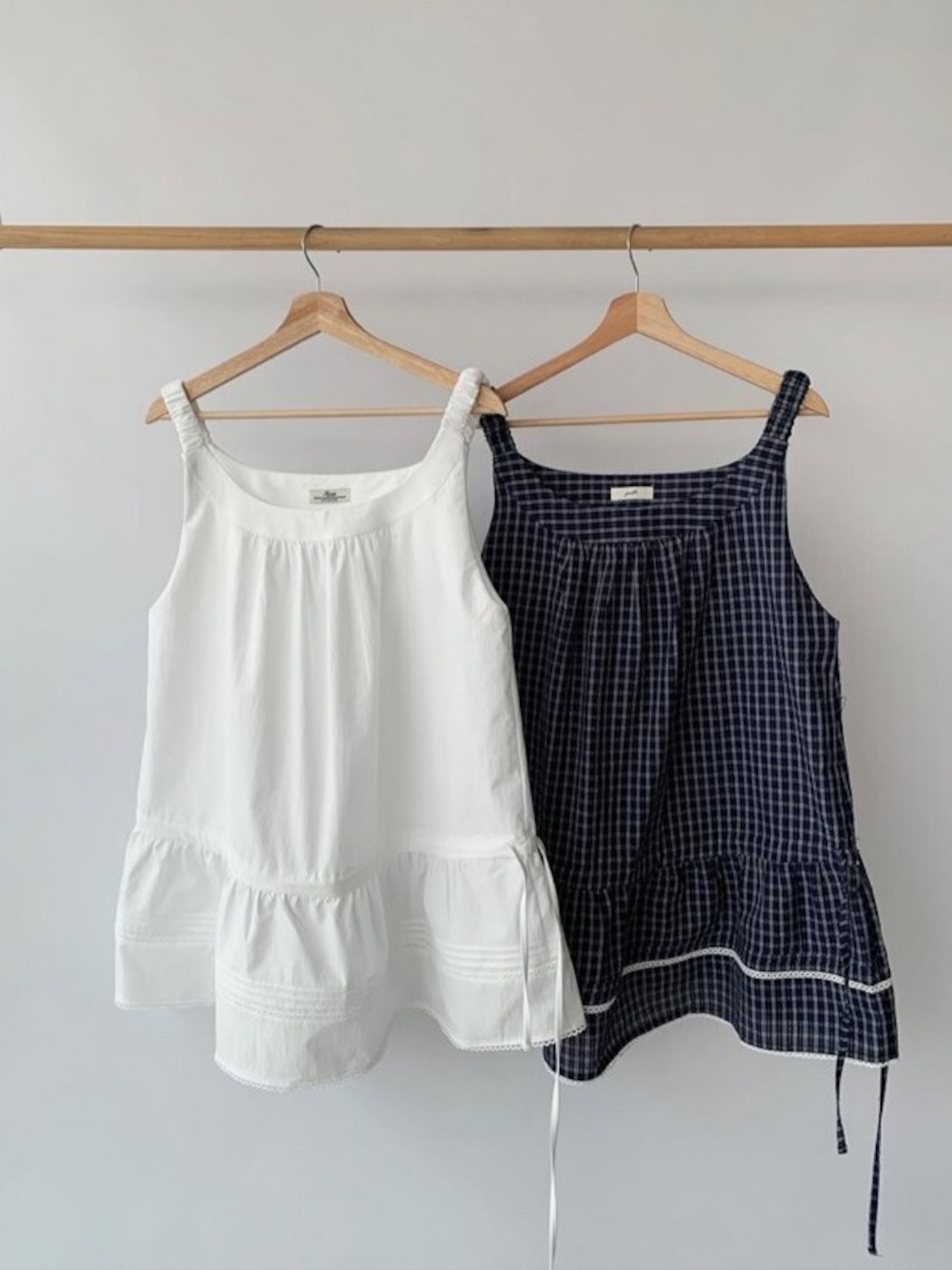 チェックノースリーブワンピース D1380