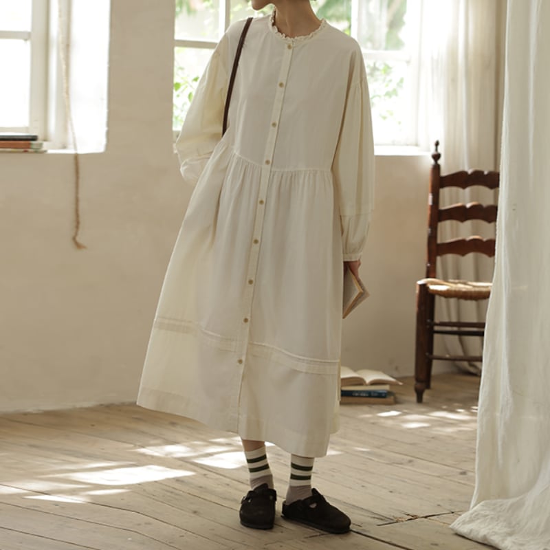 フリルカラーワンピース M1947