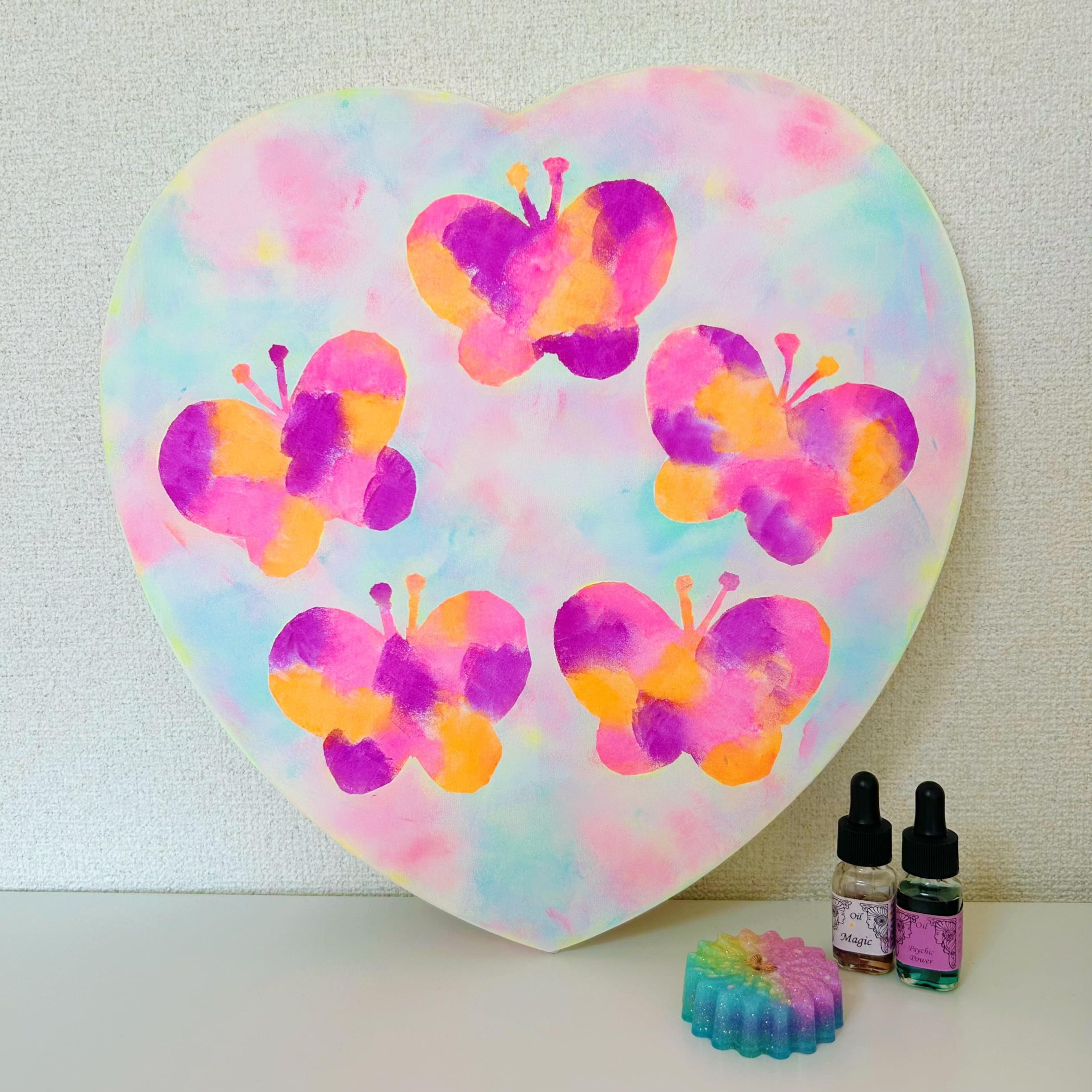 愛と光♪祝福のダンス5匹のちょうちょ*ハートアート