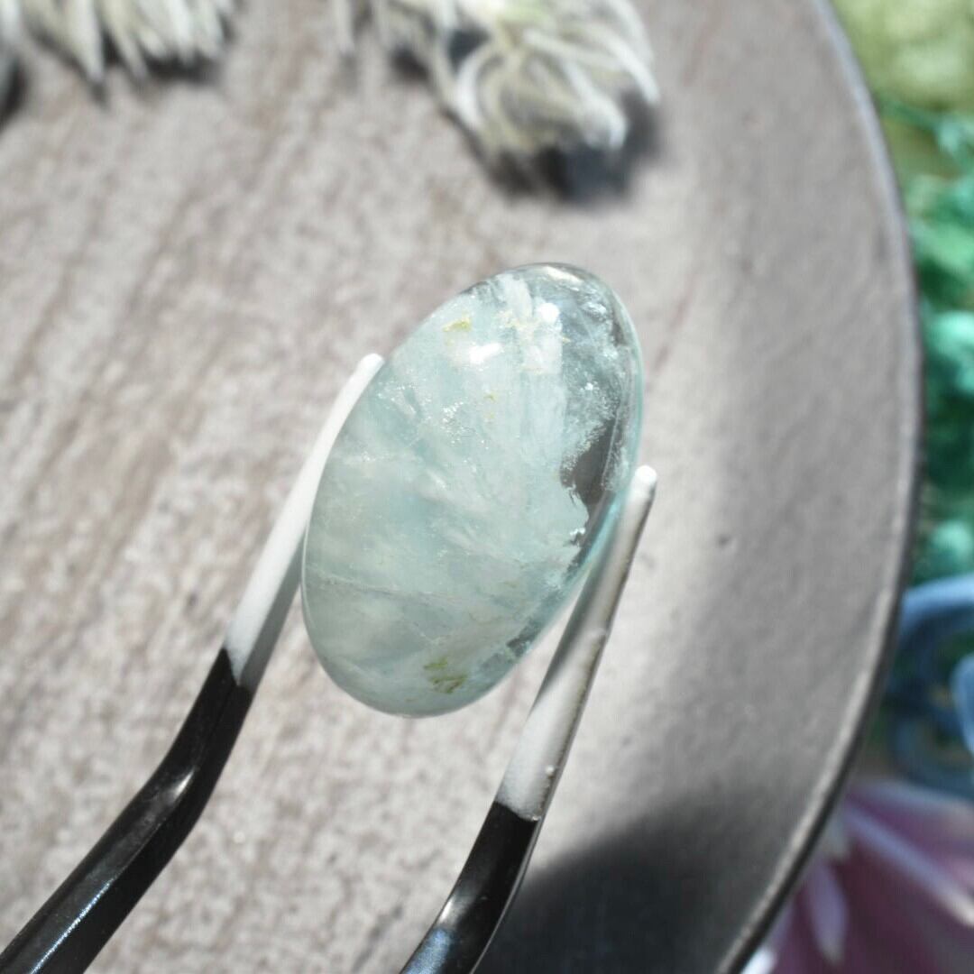 《えびあ作品》虹入りエンジェルフェザーinフローライト ルース 中国産 G