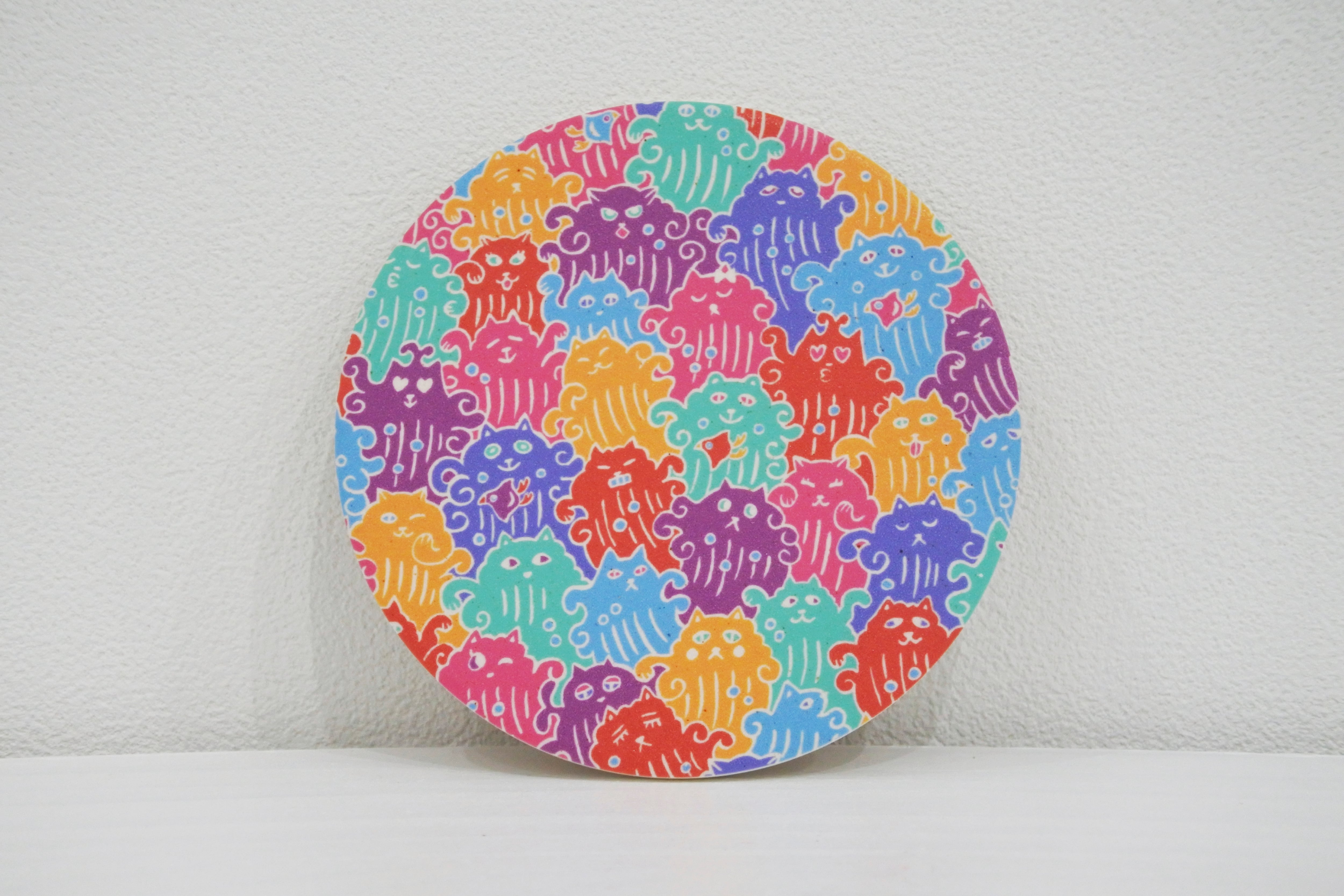 美濃焼コースター 猫波 | ai sayama