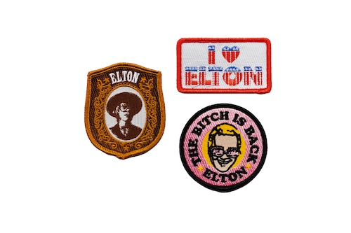 Elton John x Oxford Pennant "I Heart Elton" Embroidered Patch Pack