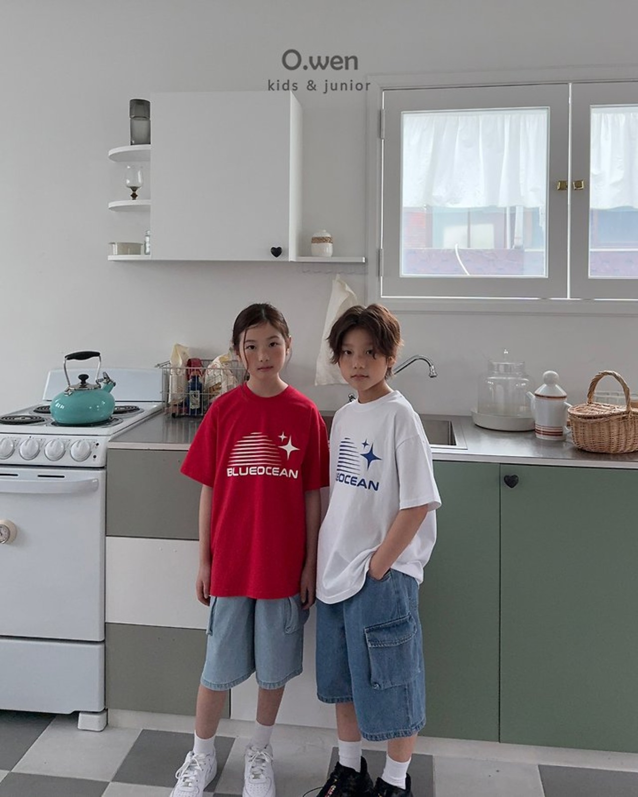 [O.wen] Blue Ocean Short sleeve T-shirt (adult) / [오웬] 블루오션반팔티 (adult)