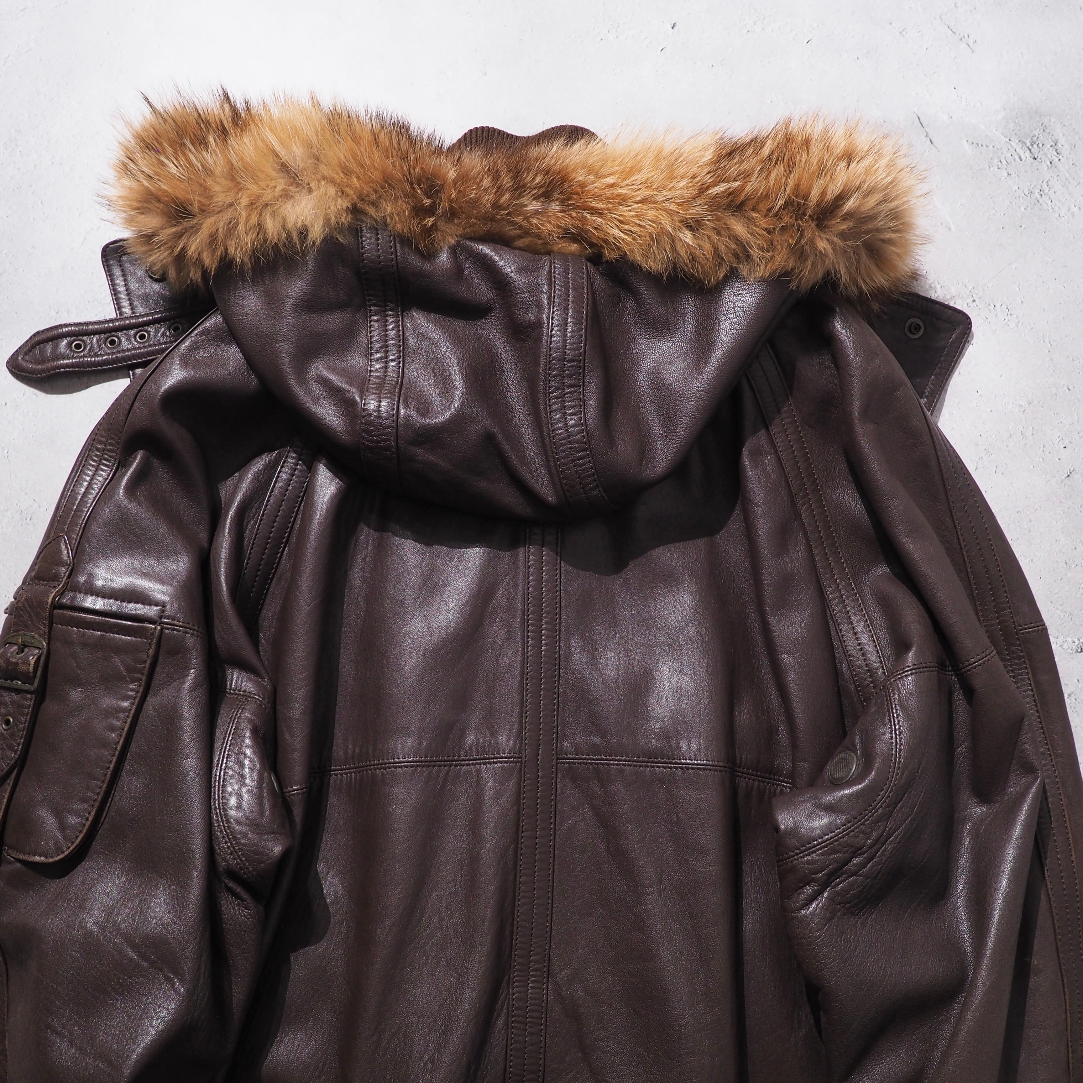 1980s " Monsieur NICOLE " Special N2-A sampling vintage Sheep leather jacket ムッシュニコル N2-A サンプリング レザージャケット
