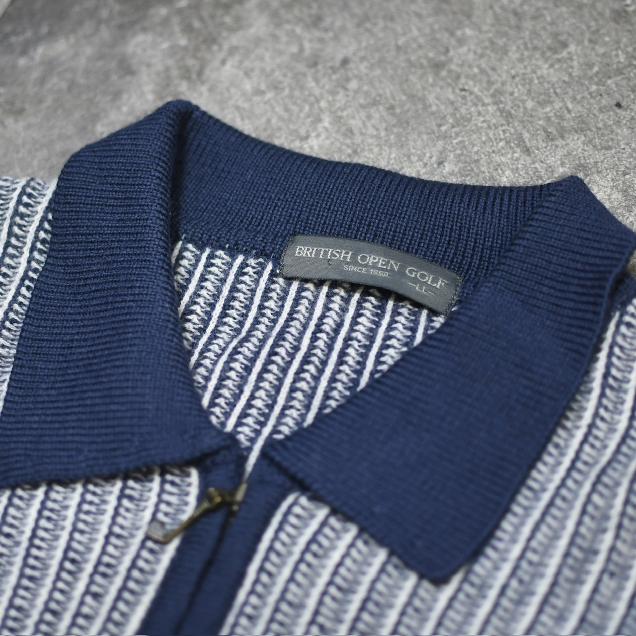 embroidery design half zip knit polo