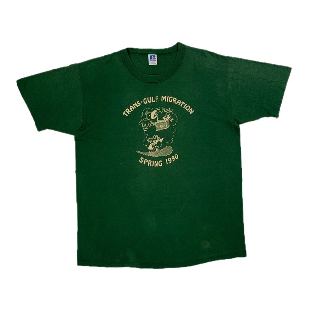 9270 RUSSELLATHLETIC カーキ プリントTシャツ  L