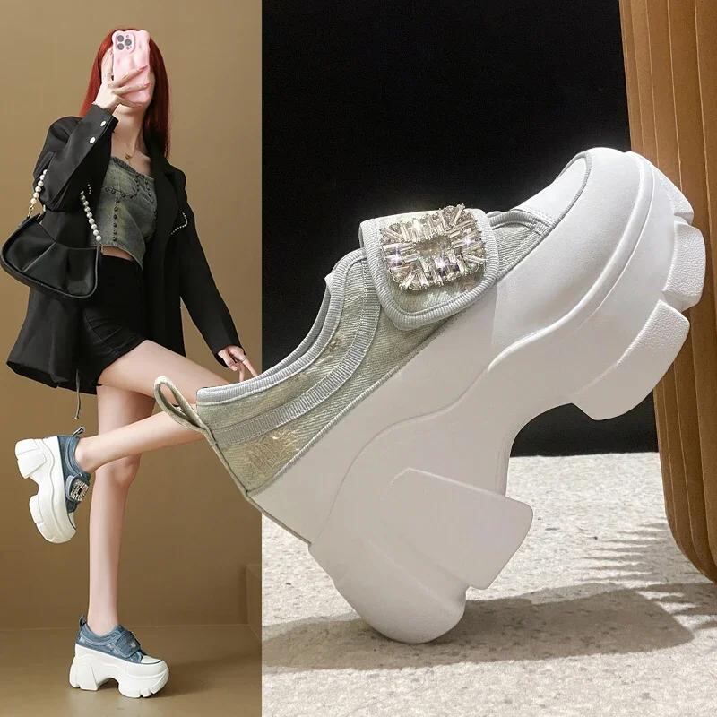 女性のための加硫スニーカー,フラットヒール,プラットフォーム,屋外,プレッピー,高品質,頑丈,2023