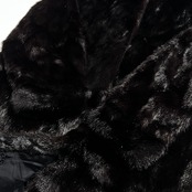 MG Sable 高級 本毛皮 MINK ミンク 毛皮 コート リアルファー サイズ 15号 /ダークブラウン