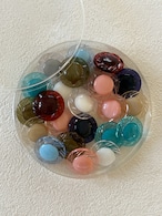 Japanese Vintage ボタン 20mm フラワー カボション 昭和レトロ アクセサリーパーツ カルトナージュ デコレーション