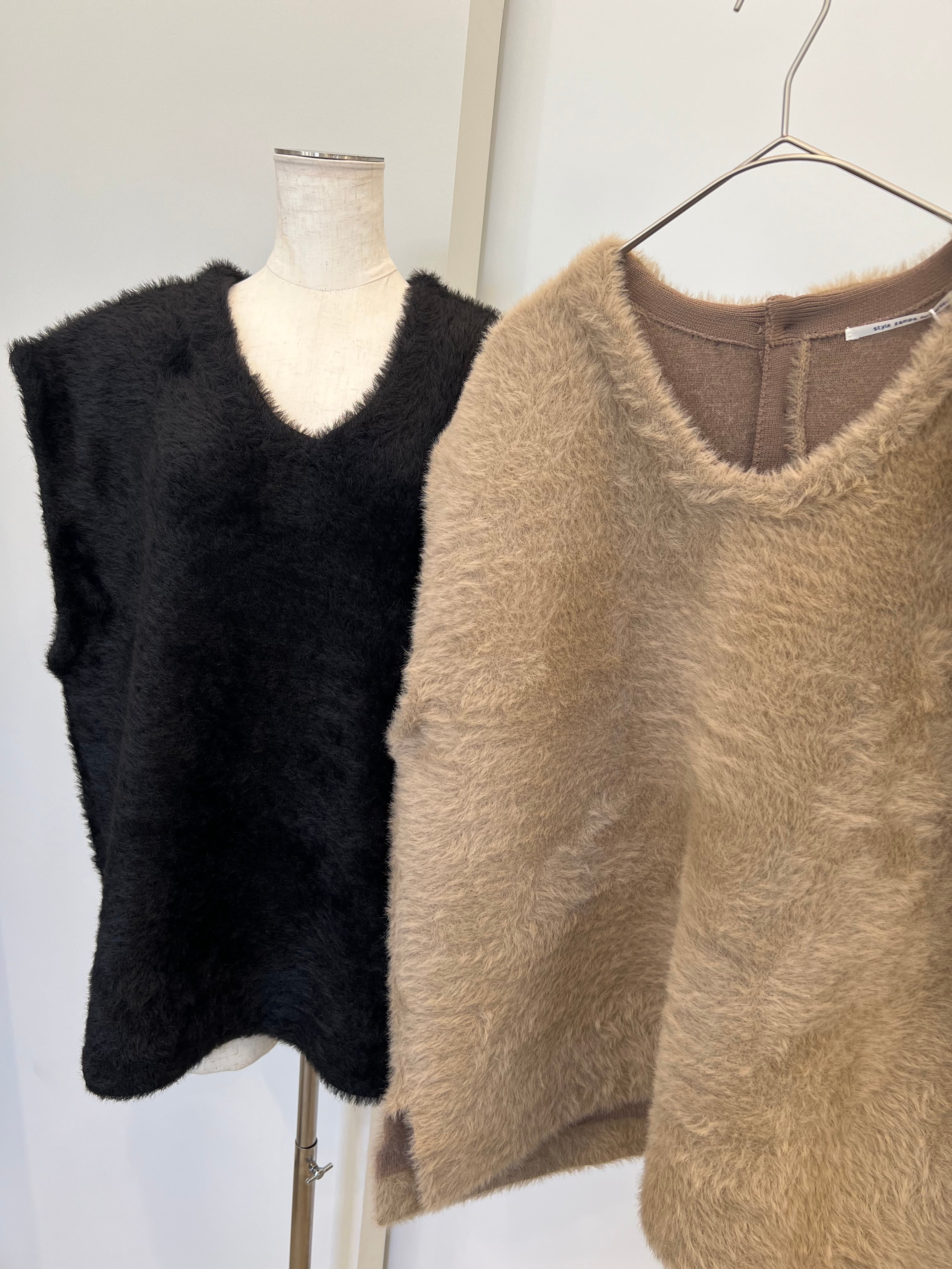 【SELECT】フェザーヤーンＶネックベスト　29-0435