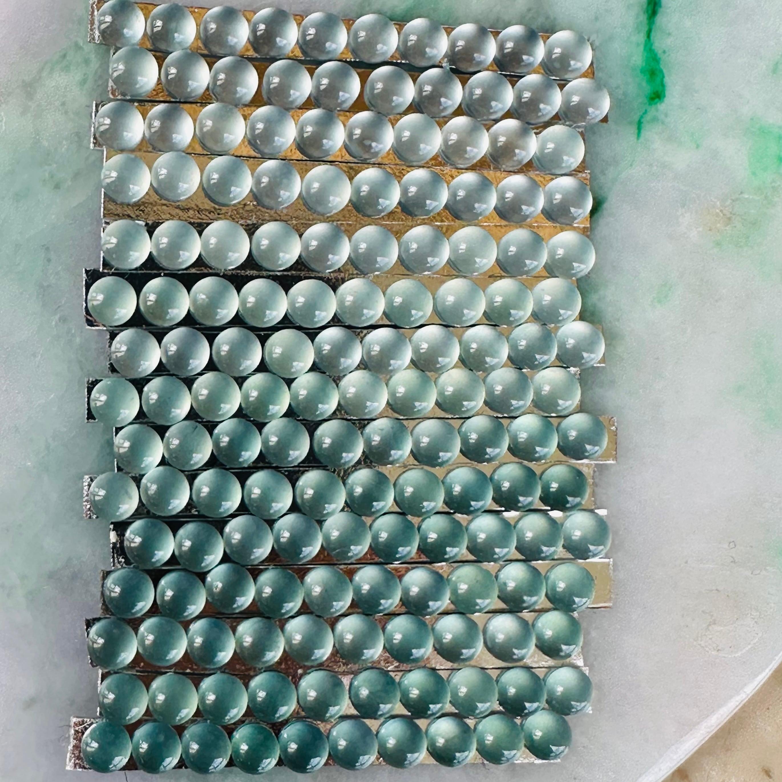 翡翠 ページ 3mm Ice Blue Jade 10pc Set | Victorian Box