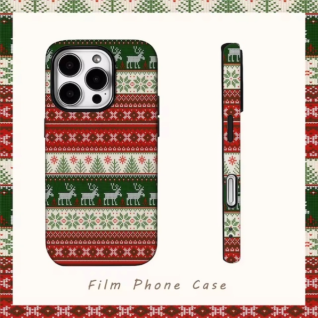 ノルディックウィンターニット iPhoneケース（iphone12-iphone16）0097