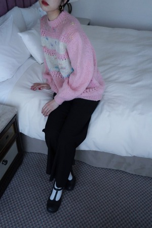 pink candy knit