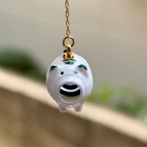 【片耳販売】コロンと揺れる夏の風物詩｜ミニチュア蚊取り豚のピアス イヤリング イヤーカフ ネックレス チャーム　