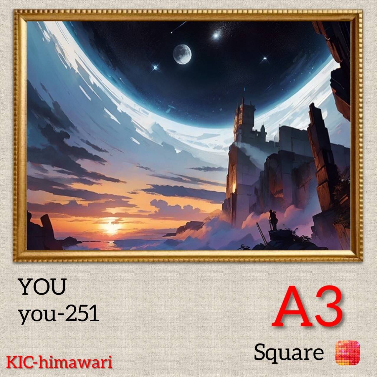 A3サイズ 四角ビーズ【you-251】ダイヤモンドアート