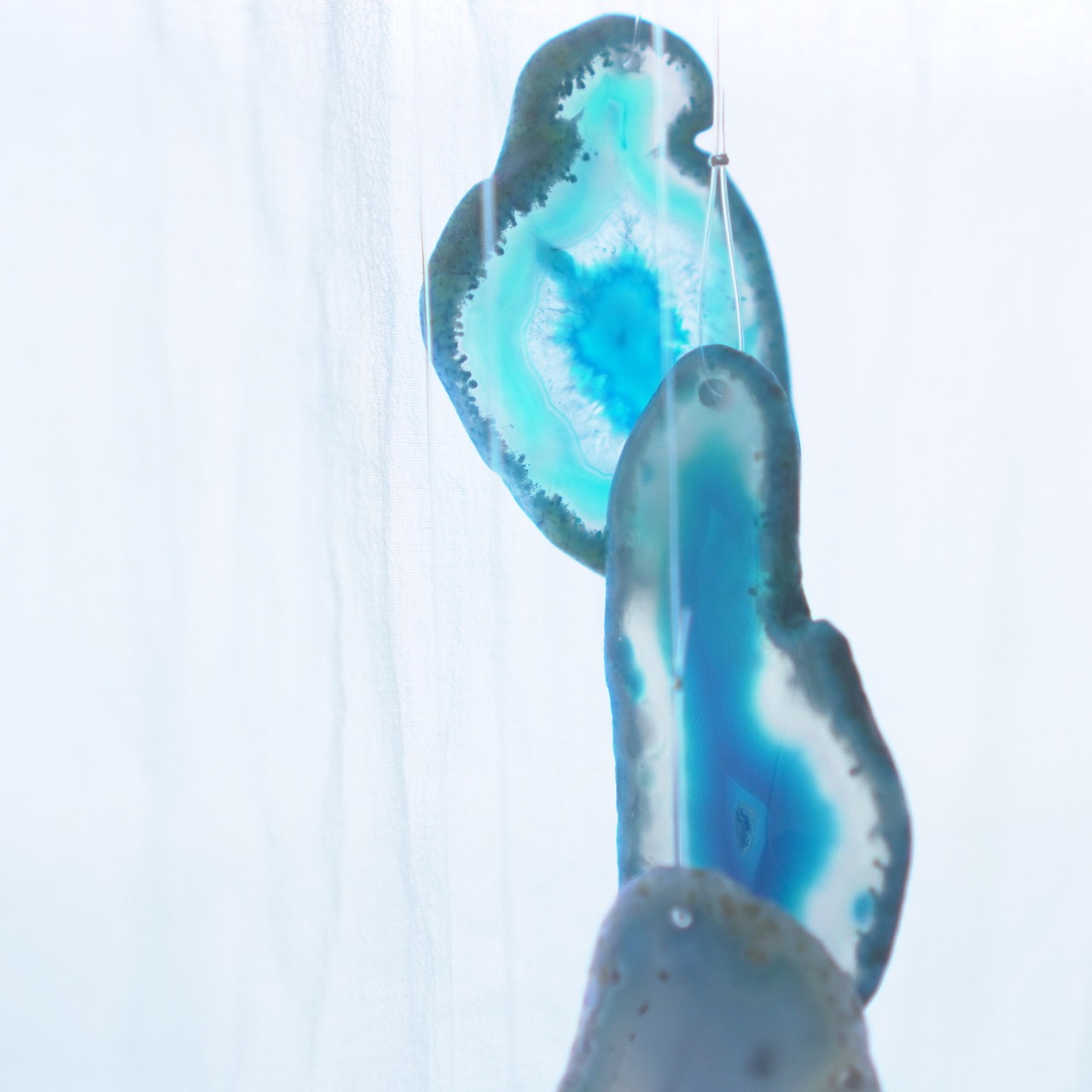 Blue Bird 02 - アゲートヒーリングチャイム / Agate Sun Catcher Wind Chime 657