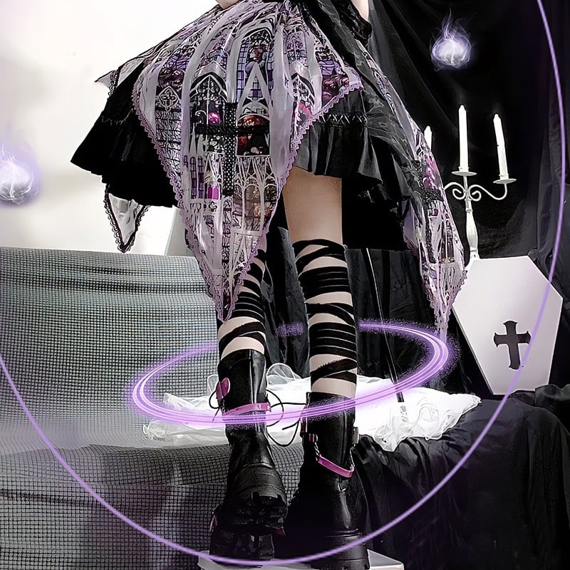 ゴスロリ　地雷　やみかわ　包帯　シースルー　ニーハイ　ハロウィン　コスプレ Amazon.co.jp: [Lamerry] ニーハイソックス 包帯 地雷系 コスプレ