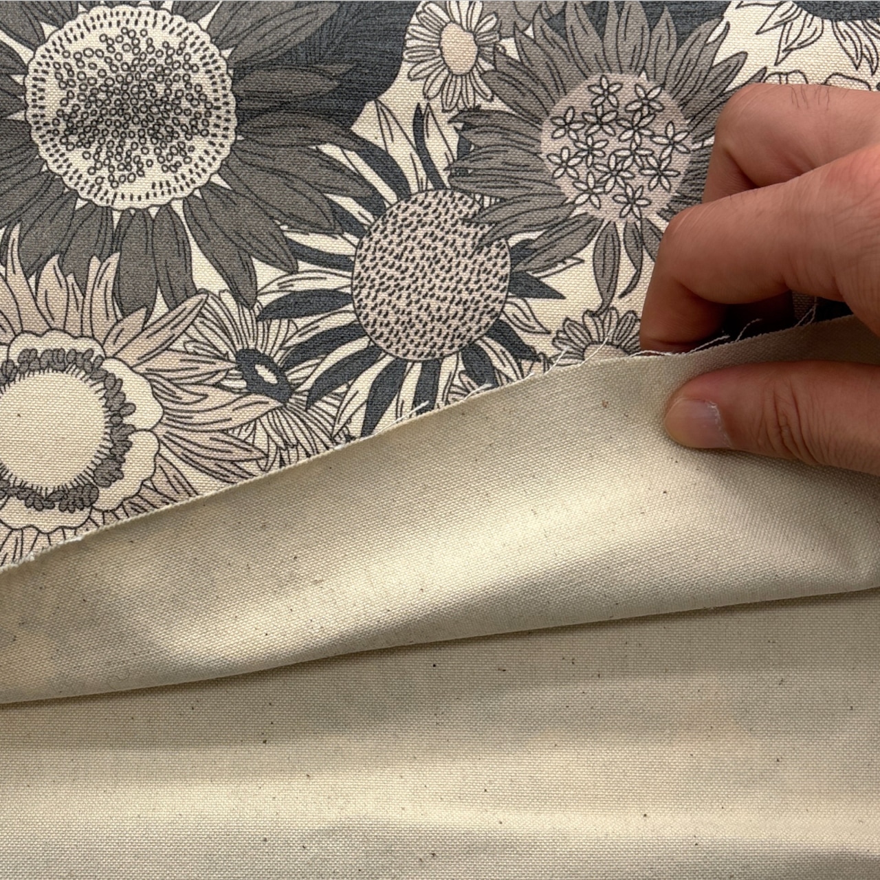 TC464◆80cm◆M◆製作事例あり◆10号倉敷帆布生地◆マレファブ◆花柄