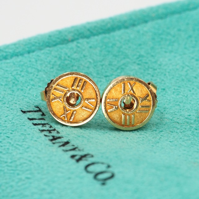 Tiffany&Co. アトラスサークル ピアス K18 ティファニー 保存袋付き