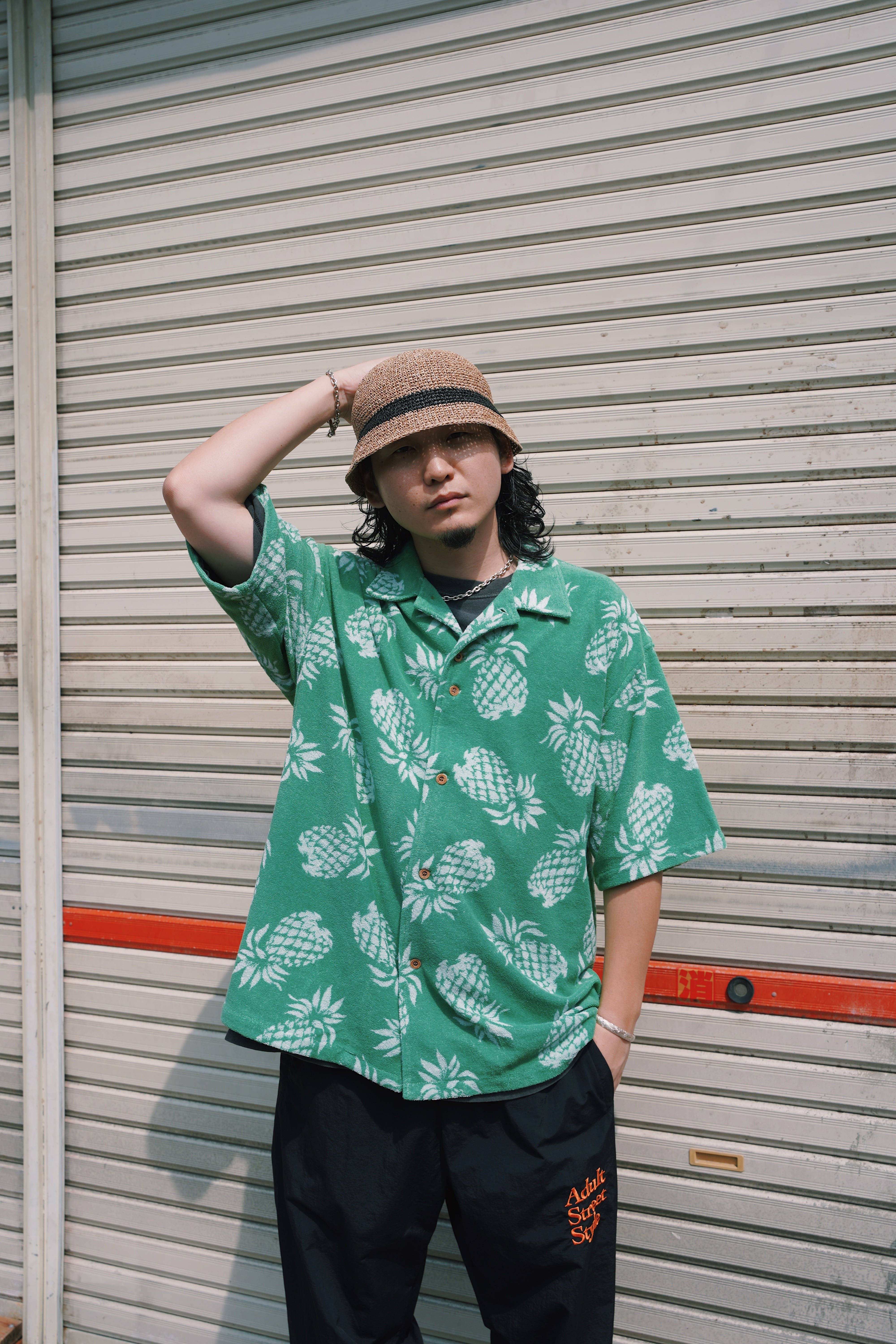 mine&mom. シャツ MM Pineapple Shirt GRN | BEARD ROOM