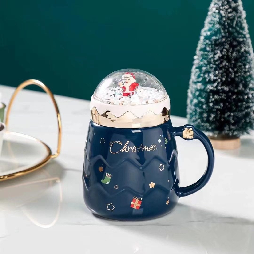 Christmas mug&snow dome 4色 クリスマス マグカップ&スノードーム