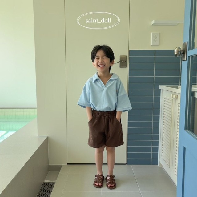 残りわずか◆95-105 パイル襟付きカットソー-saint doll